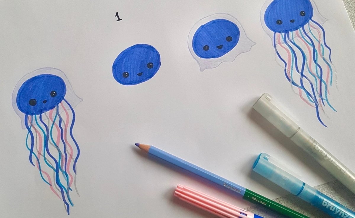 Drawing a jellyfish - Royal Talens