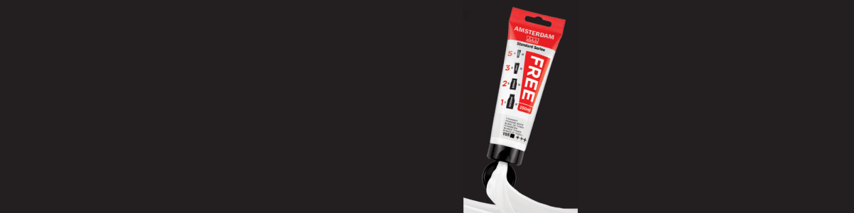 Free Amsterdam All Acrylics Titanium White 250 ml - Royal Talens