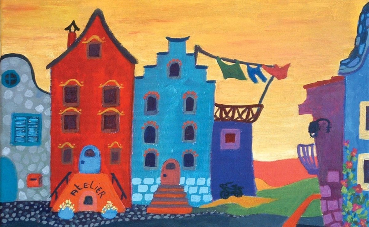 Painting colourful houses - Royal Talens