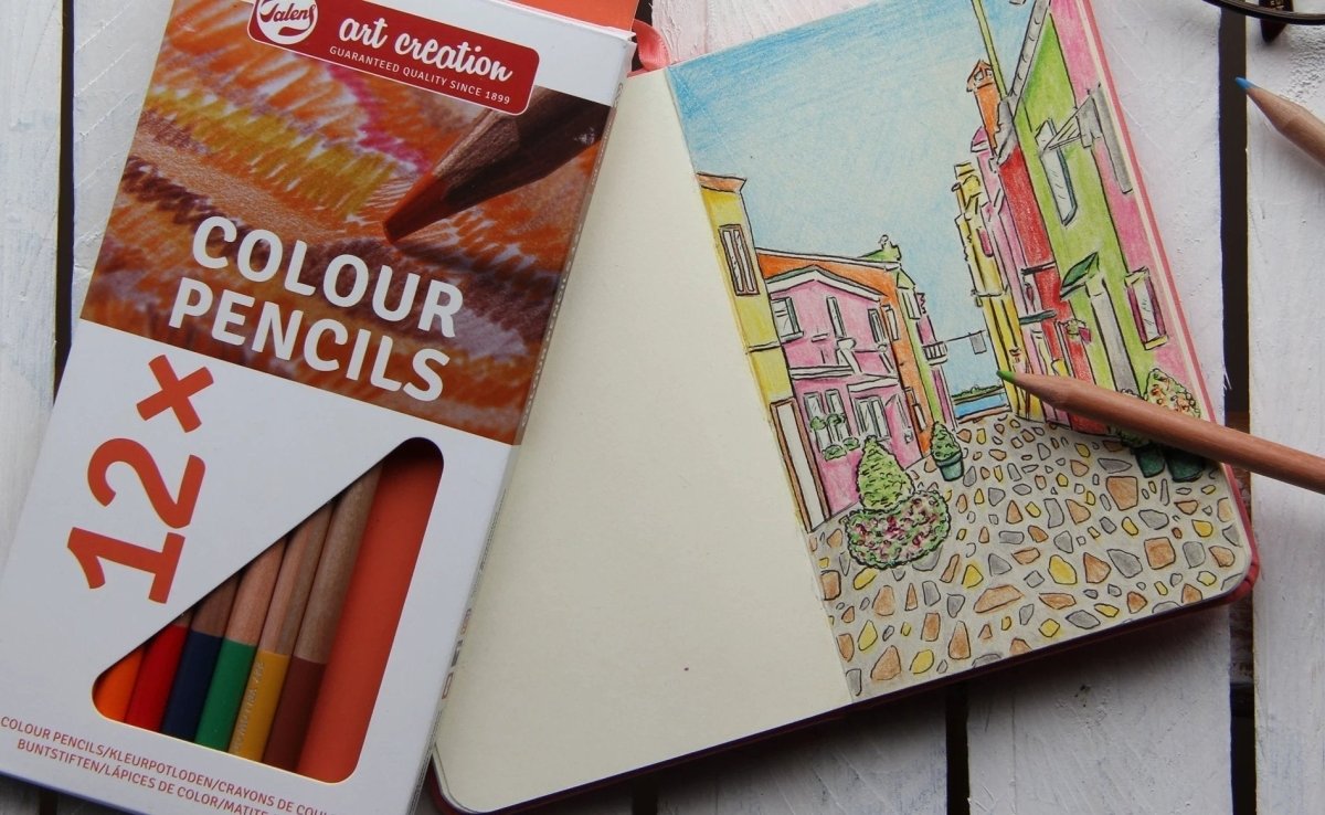 Kleurrijk straatje - Royal Talens