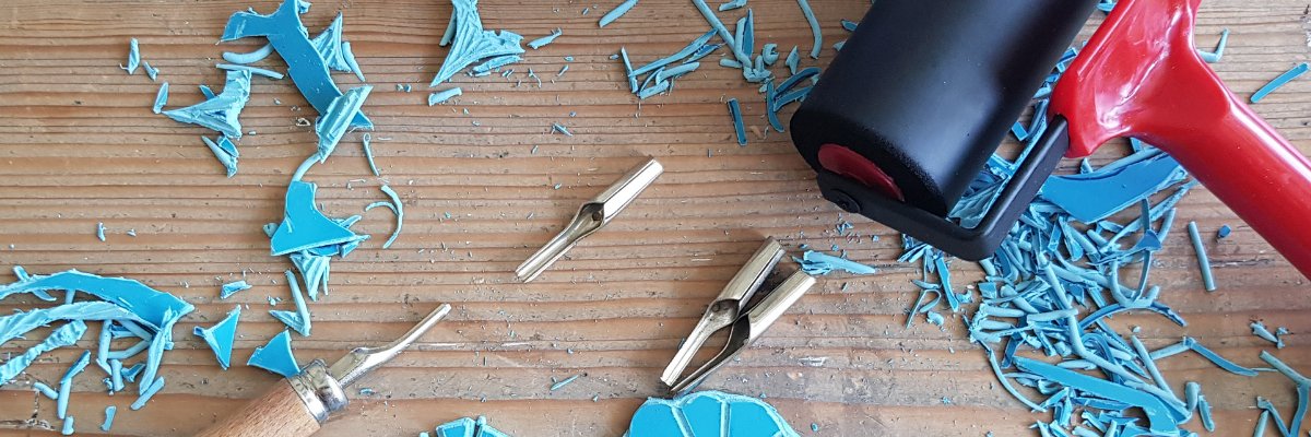 Lino printing supplies