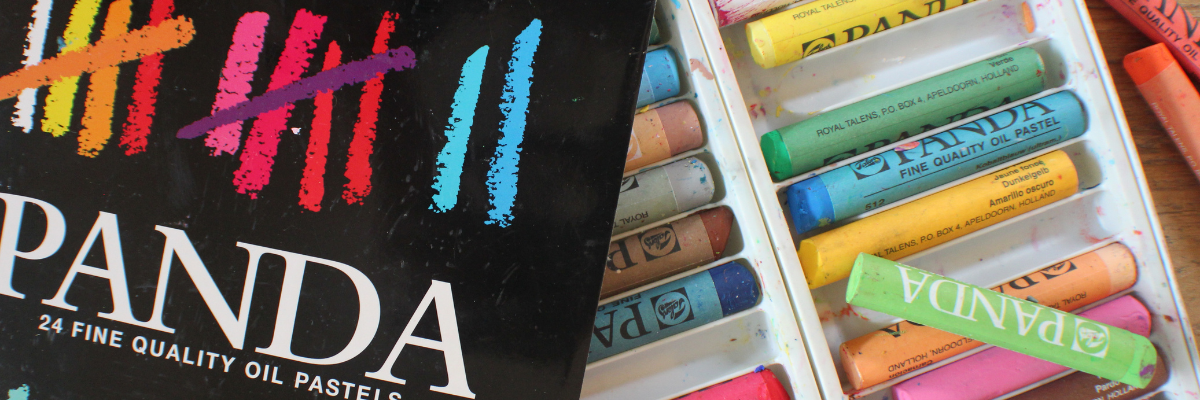 Panda oil pastels