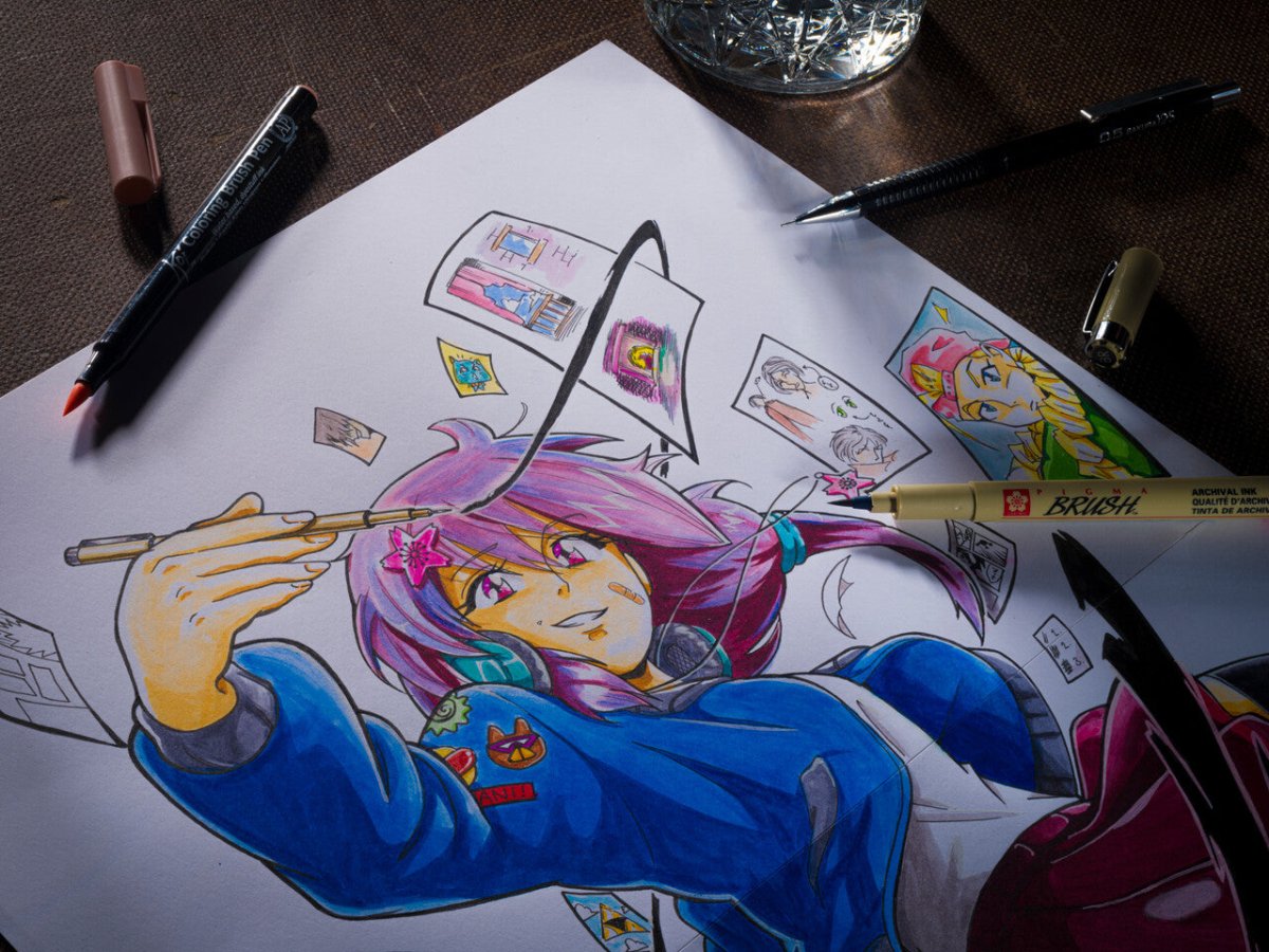 Set 4 Penne Sakura Pigma SENSEI Per Manga - Nero, Ideali Per Disegno E Illustrazione - Foto 5
