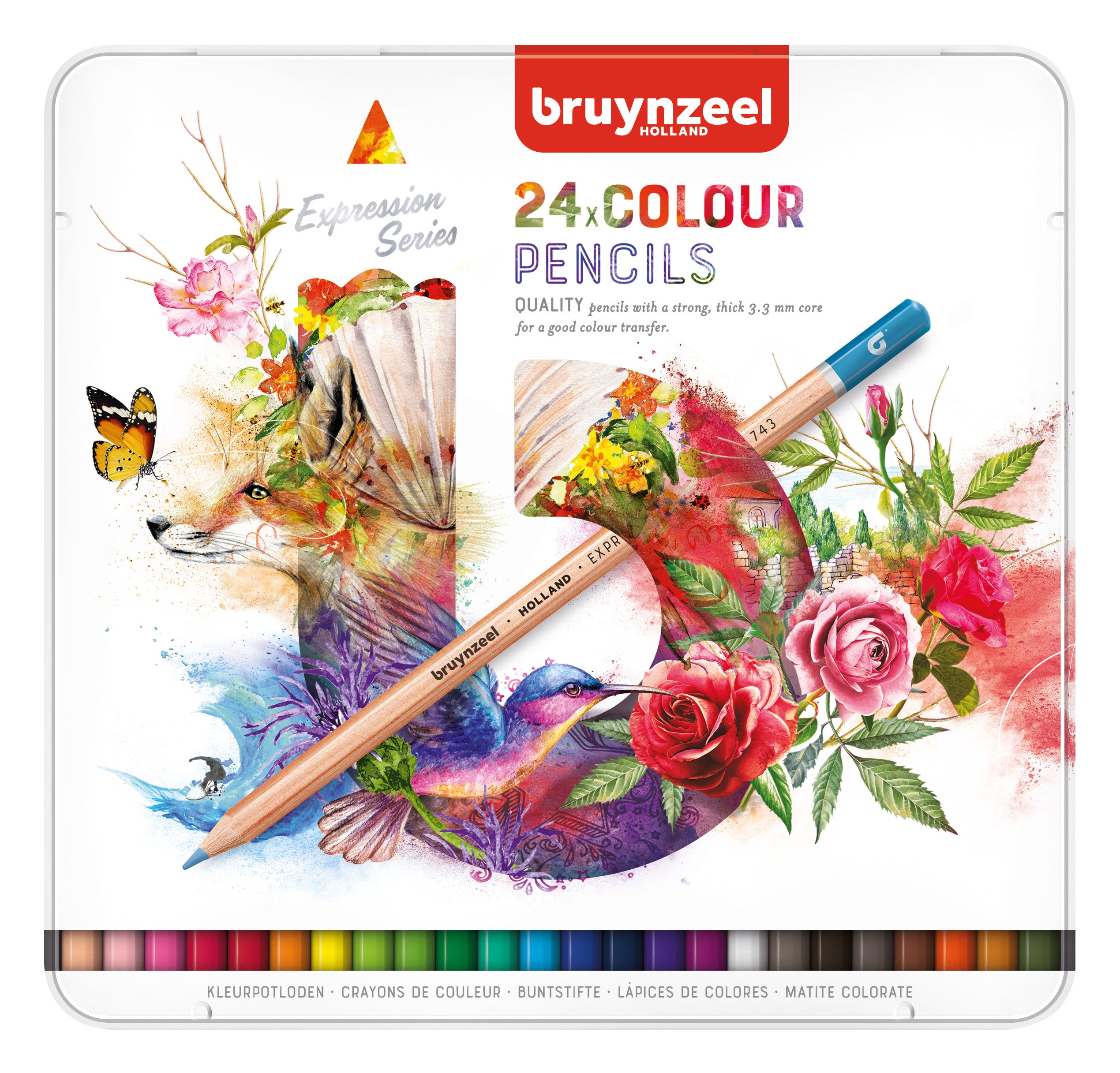 Bruynzeel Expression colour basic pencil tin | Royal Talens