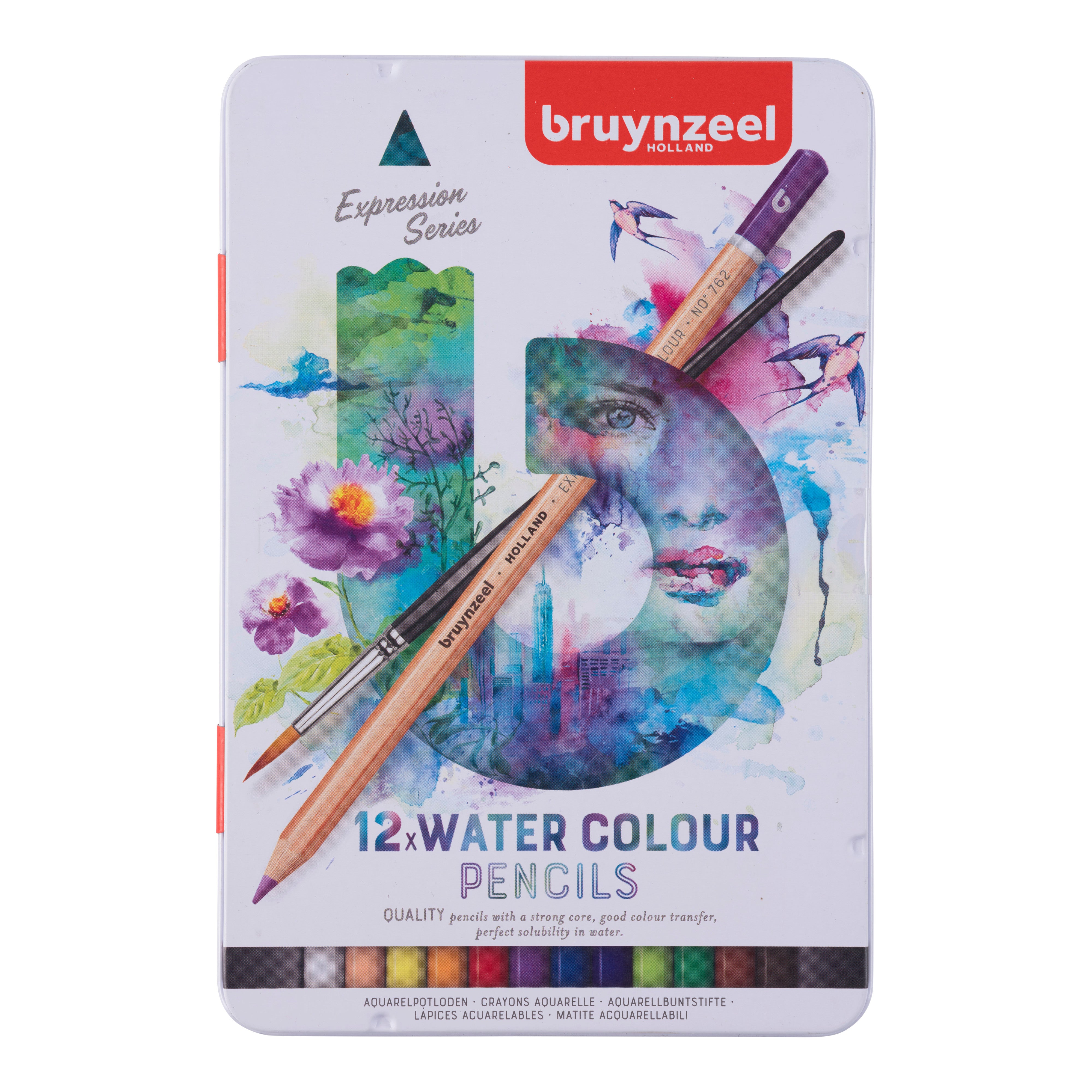 Bruynzeel Expression watercolour pencil tin | Royal Talens