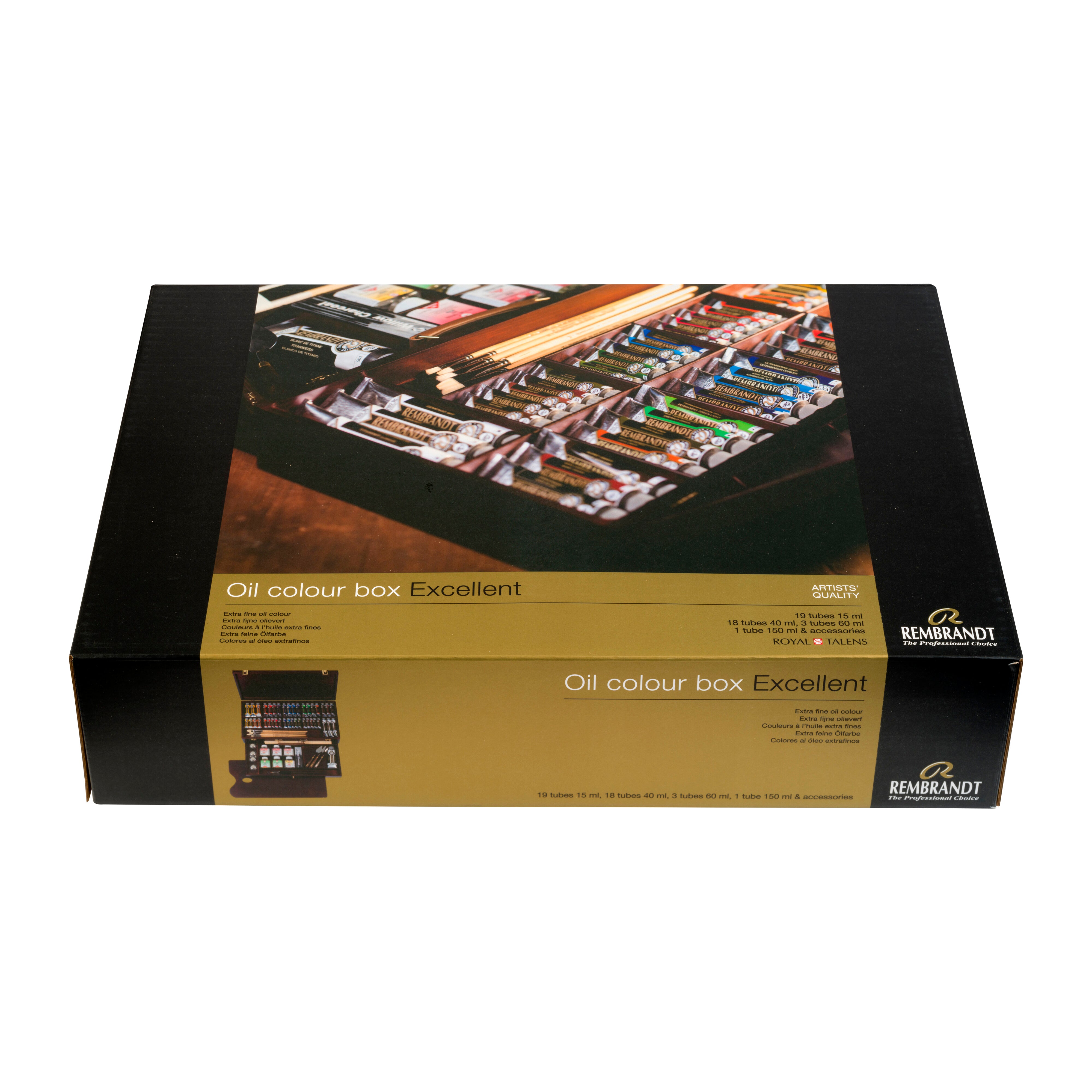 Rembrandt Oil colour wooden box set Excellent | 19 x 15 ml + 18 x 40 m
