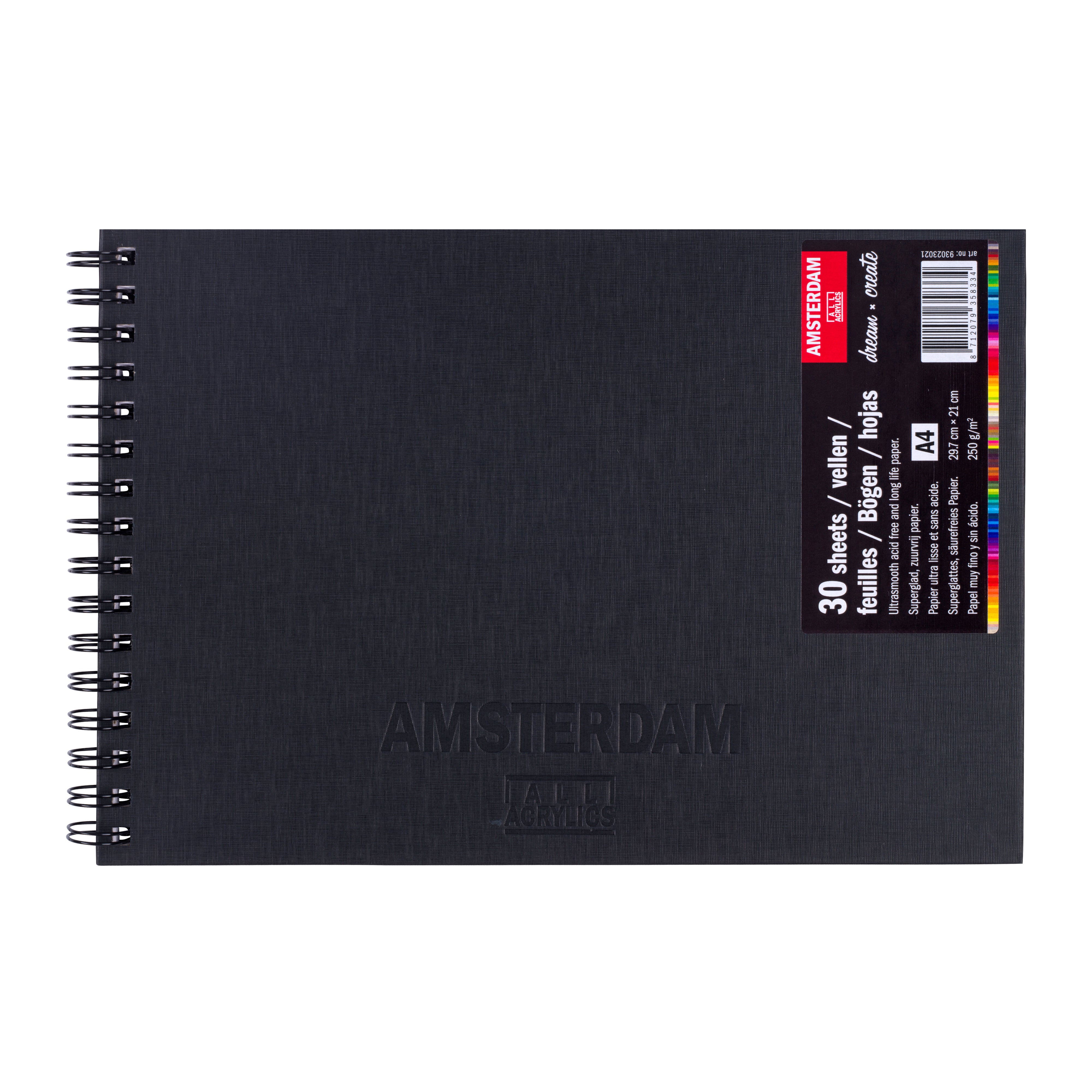 Amsterdam Sketchbook | 29.7 x 21 cm (A4), 250 g, 30 sheets