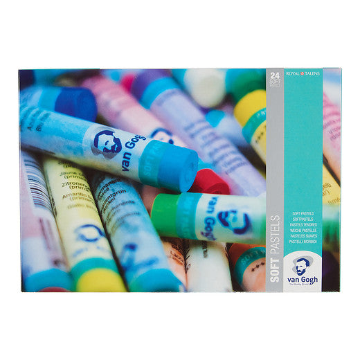 Pastels à L'Huile Van Gogh Bâtonnets Ronds - Set De 24 Couleurs, Application Douce Et Éclatante