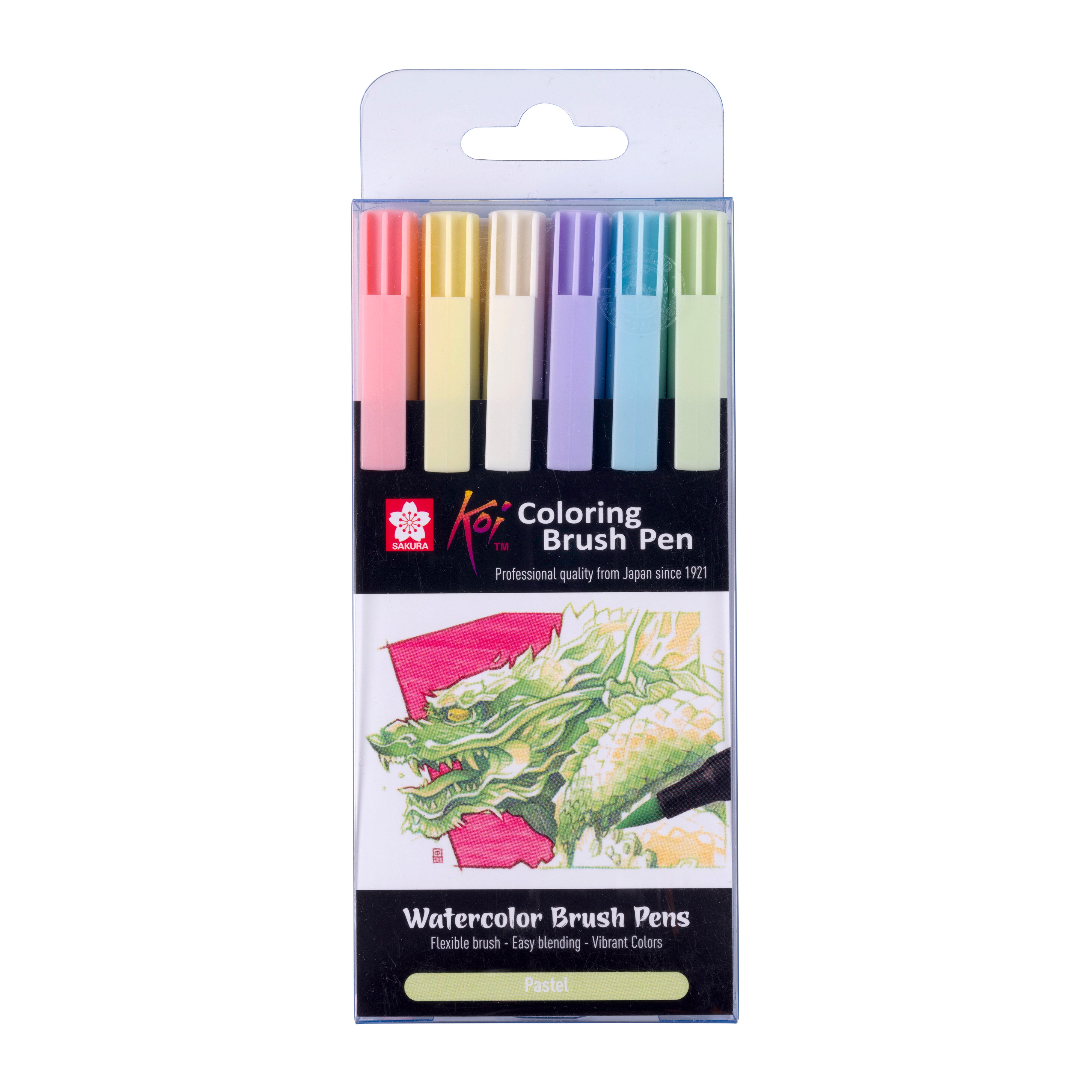 Sakura Koi Colouring Brush Pen set Pastel | 6 colours – Royal Talens