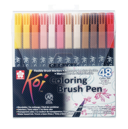 Sakura Koi Coloring Brush Pen set | 48 colours – Royal Talens