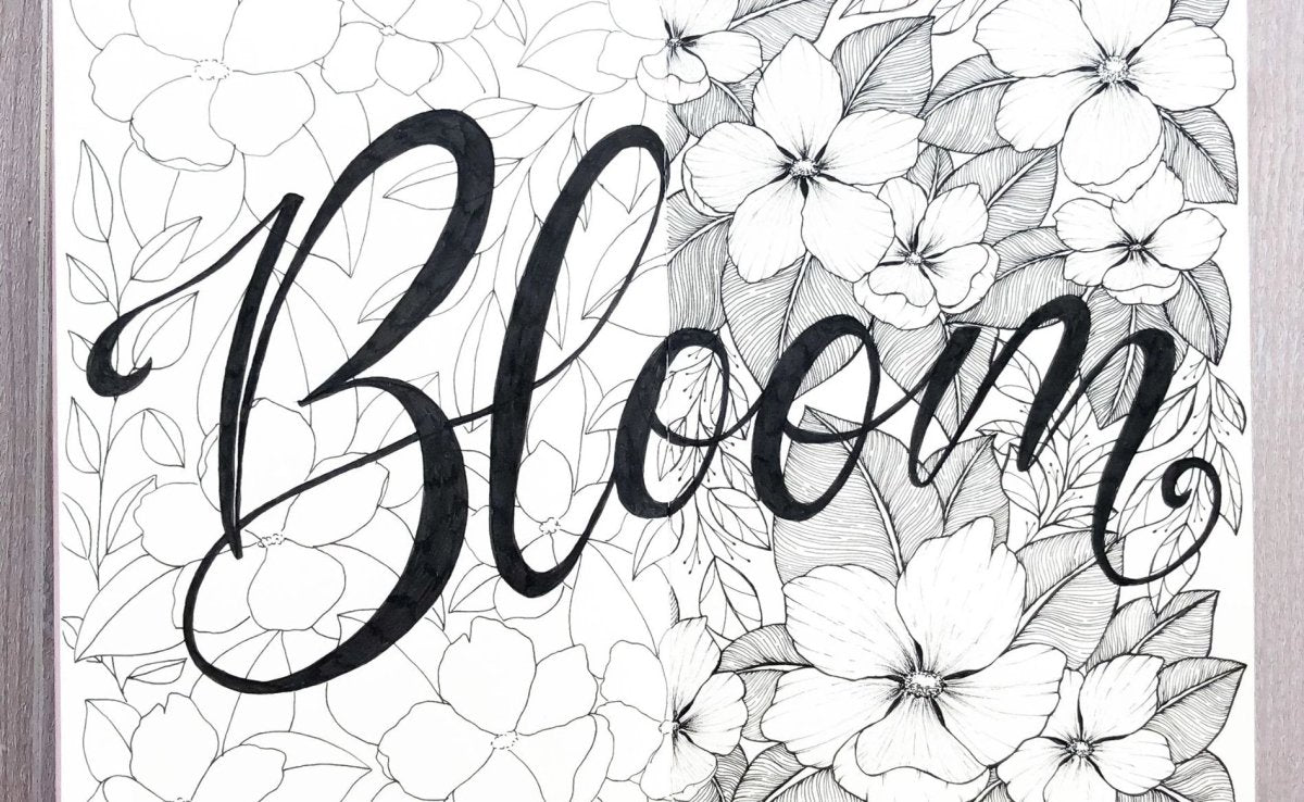 Creating botanical hand lettering in your sketchbook | DIY