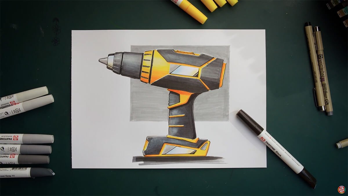 Drawing a drill