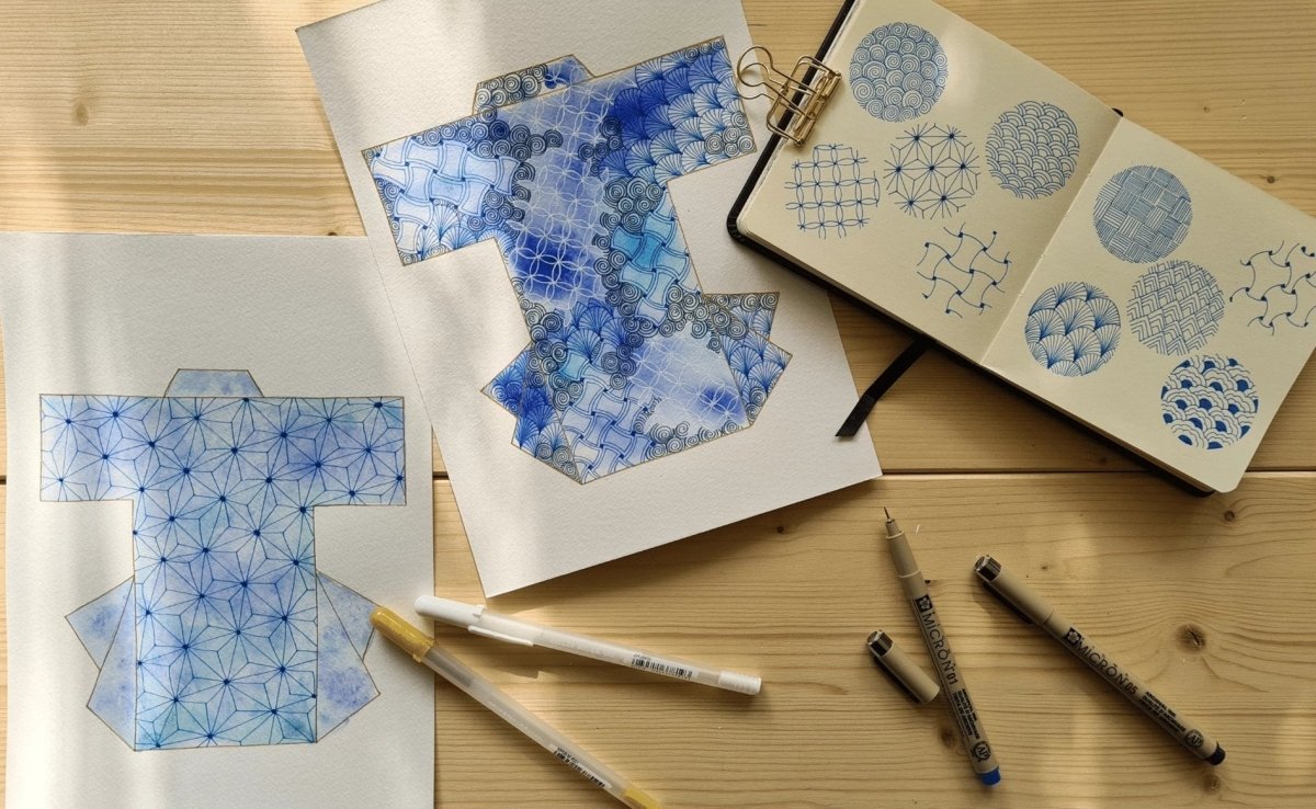 Relaxing kimono patterns - Royal Talens