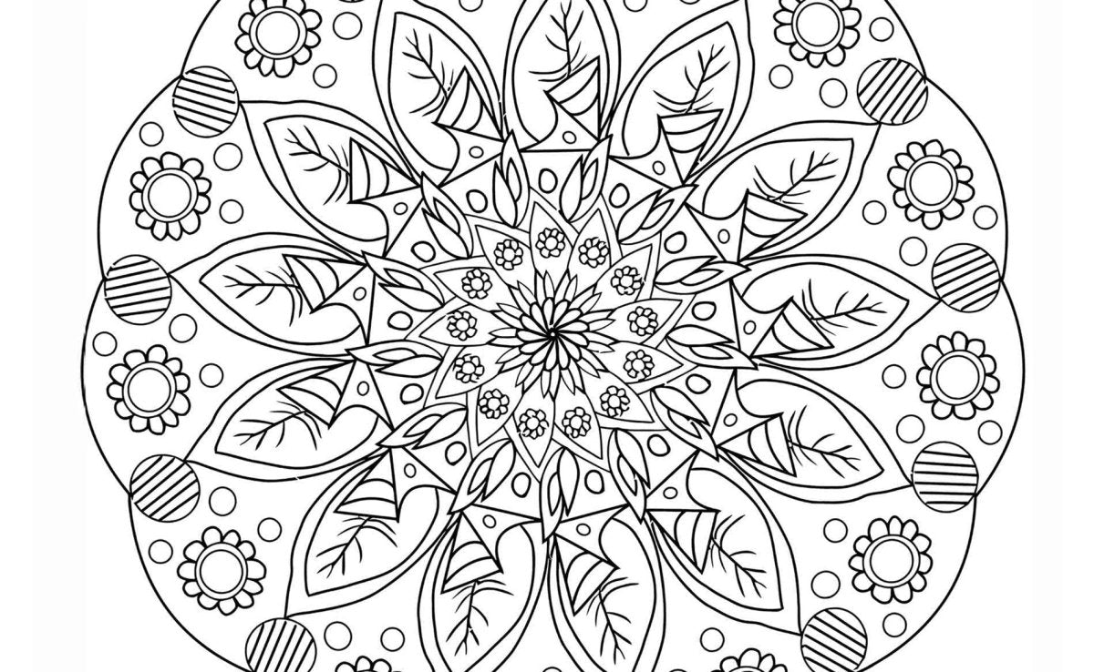 Flower colouring page - Royal Talens