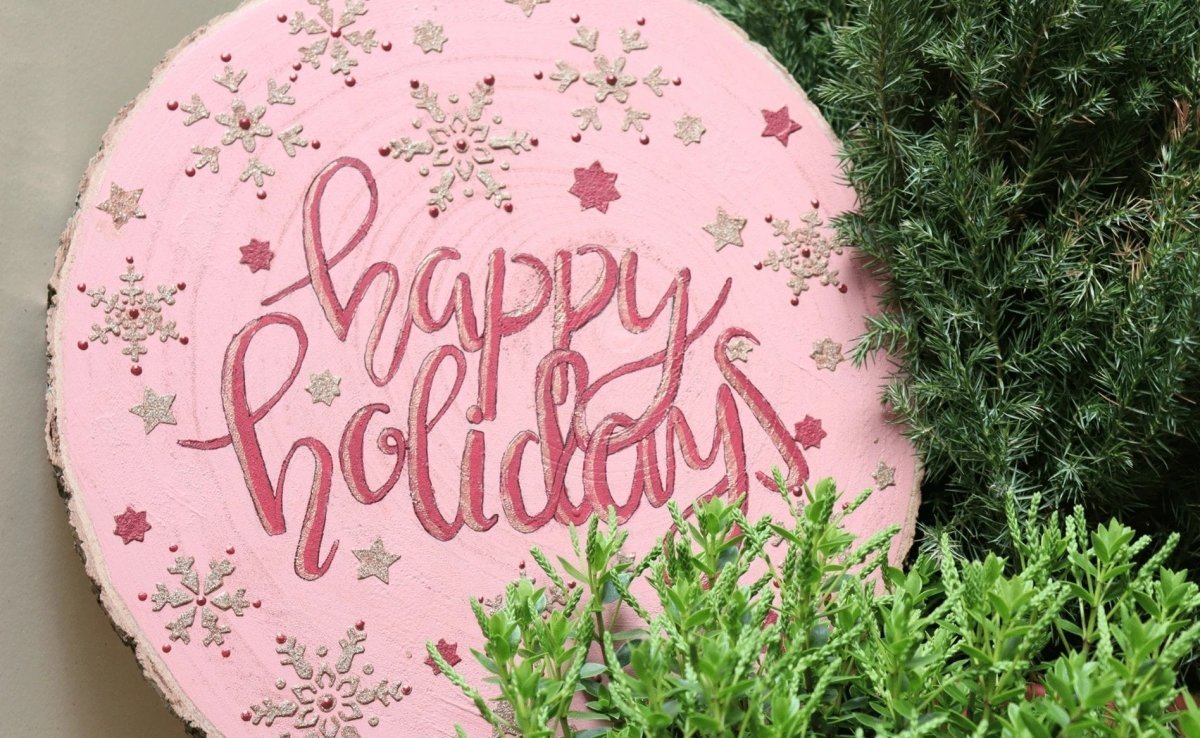 DIY festive wooden plate - Royal Talens