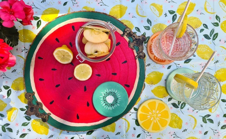 DIY watermelon tray - Royal Talens