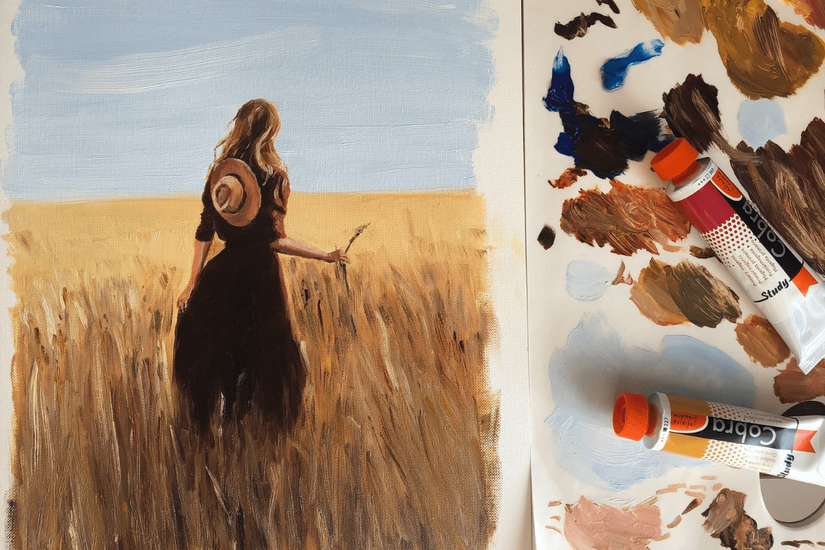 How to paint a girl in a field - Royal Talens