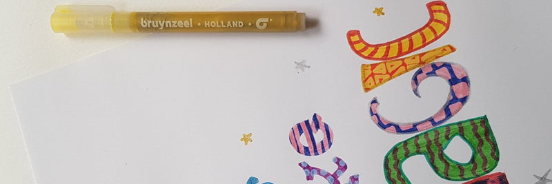 Bruynzeel stylos à paillettes
