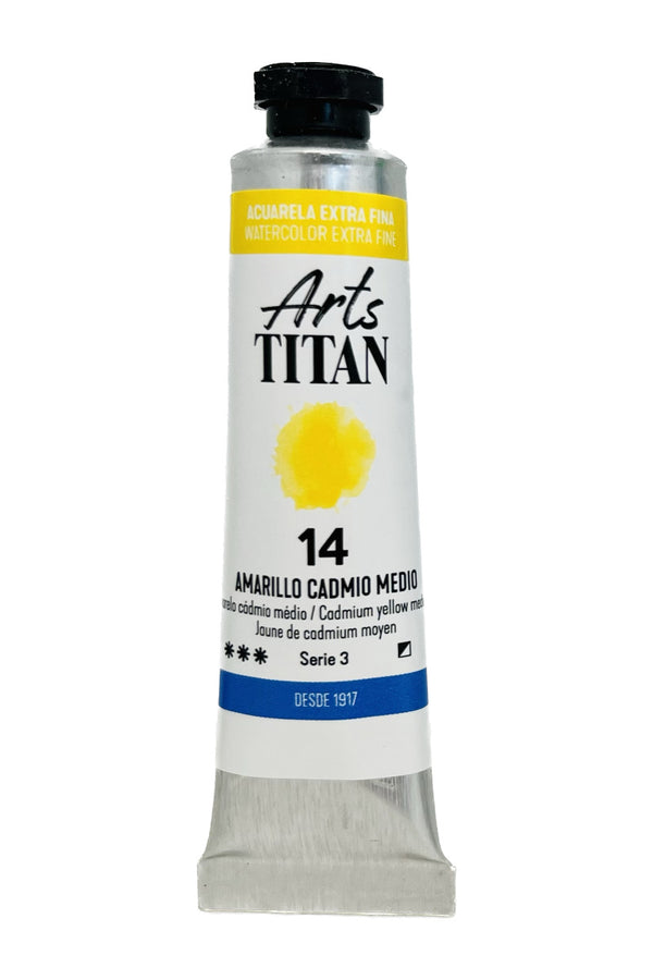 TITAN Arts Watercolour Extra Fine tube 20 ml Cadmium yellow medium N° 14