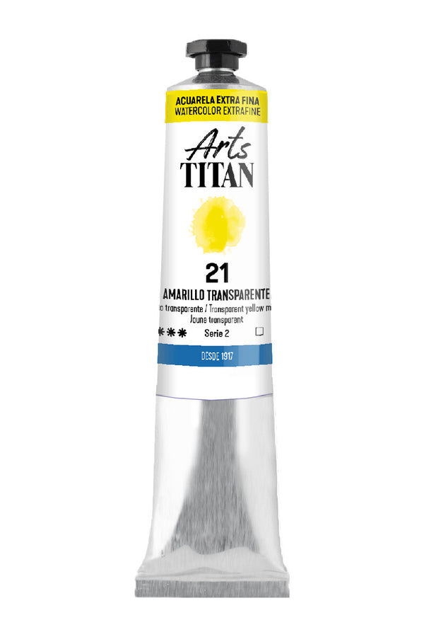 TITAN Arts Watercolour Extra Fine tube 20 ml Transparent yellow medium N° 21
