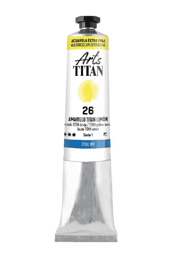 TITAN Arts Watercolour Extra Fine tube 20 ml TITAN yellow lemon N° 26