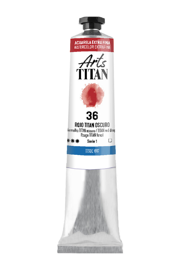 TITAN Arts Watercolour Extra Fine tube 20 ml TITAN red deep N° 36