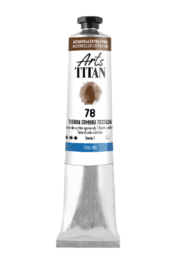 TITAN Arts Watercolour Extra Fine tube 20 ml Burnt umber N° 78