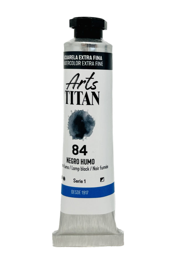 TITAN Arts Watercolour Extra Fine tube 20 ml Lamp black N° 84