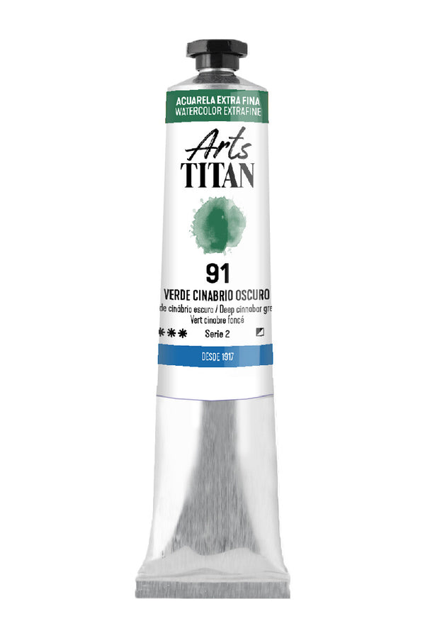 TITAN Arts Watercolour Extra Fine tube 20 ml Deep cinnabar green N° 91
