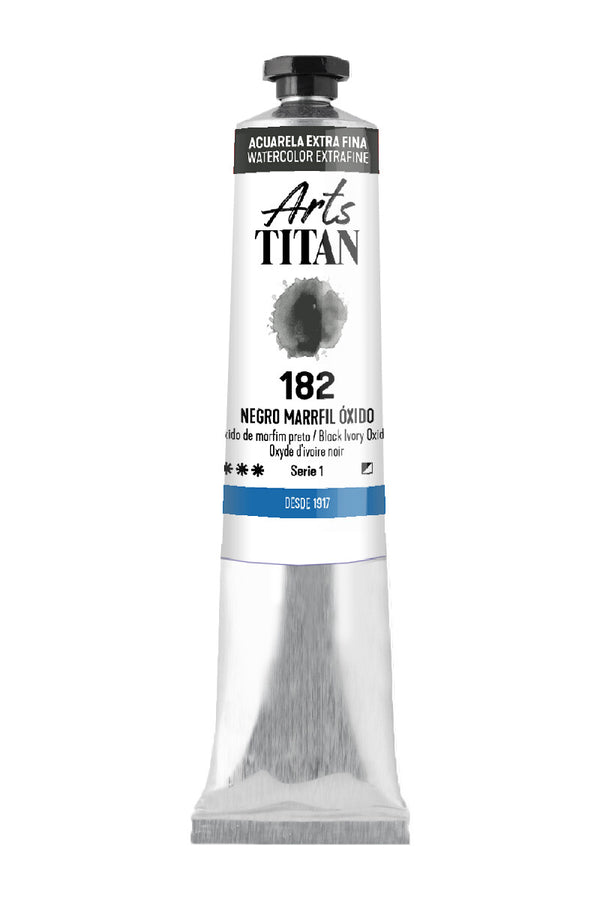 TITAN Arts Watercolour Extra Fine tube 20 ml Black ivory oxide N° 182
