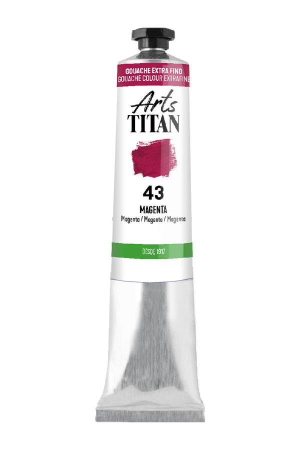 TITAN Arts Gouache colour Extra Fine tube 20 ml Magenta N° 43
