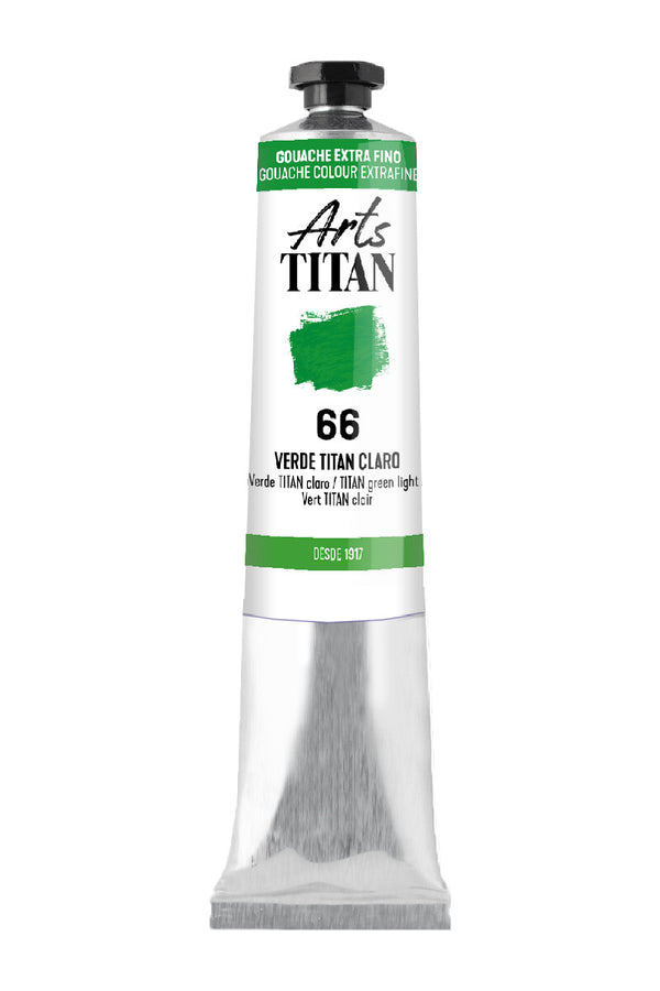 TITAN Arts Gouache colour Extra Fine tube 20 ml TITAN green lightN° 66