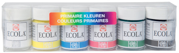 Ecola Plakkaatverf Set Primaire Kleuren | 6 x 16 ml