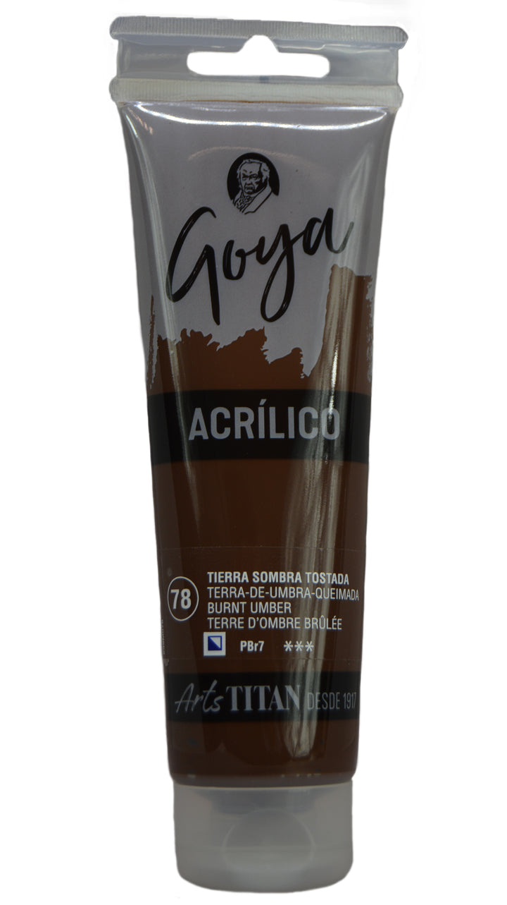 GOYA Acrylic Colour tube 125 ml Lamp black N° 84