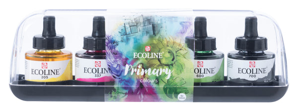 Ecoline Vloeibare waterverf set Primair | 5 x 30 ml