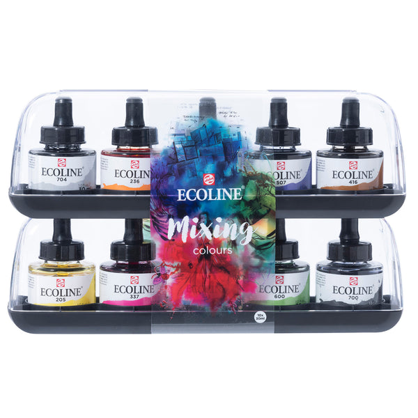 Ecoline Vloeibare waterverf mengset | 10 x 30 ml