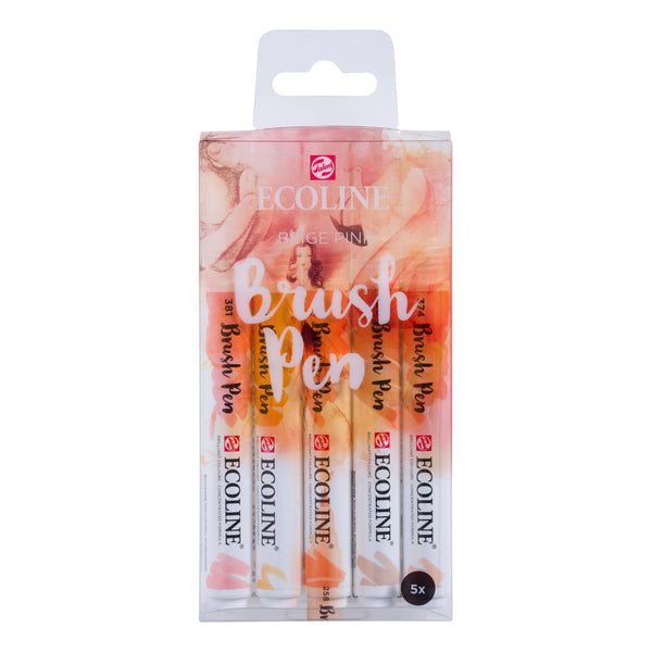 Ecoline Brush Pen Beige-/Rosafarben-Set | 5 Farben