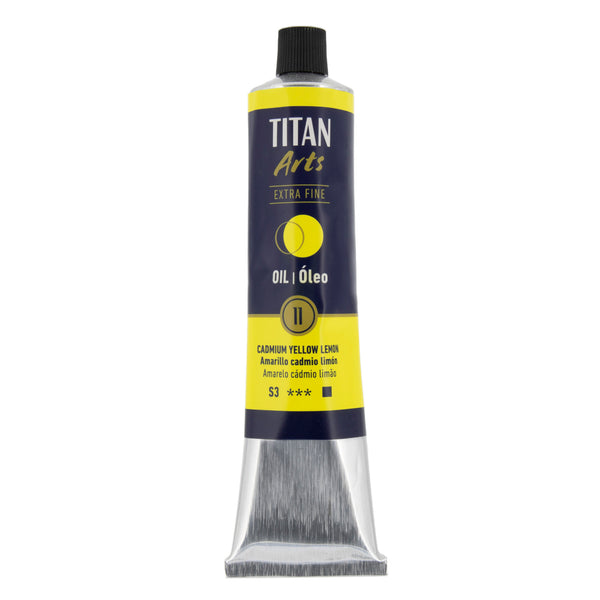 TITAN Arts Oil Colour Extra Fine tube 200 ml Cadmium yellow lemon N° 11