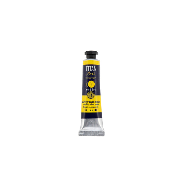 TITAN Arts Oil Colour Extra Fine tube 20 ml Cadmium yellow medium N° 14