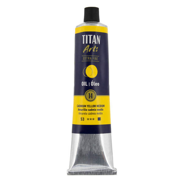 TITAN Arts Oil Colour Extra Fine tube 200 ml Cadmium yellow medium N° 14