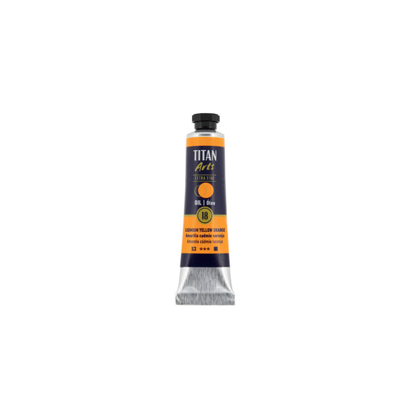 TITAN Arts Oil Colour Extra Fine tube 20 ml Cadmium yellow orange N° 18