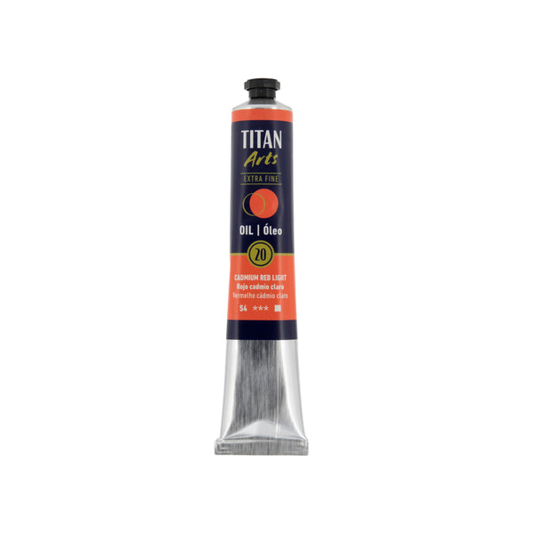 TITAN Arts Oil Colour Extra Fine tube 60 ml Cadmium red light N° 20