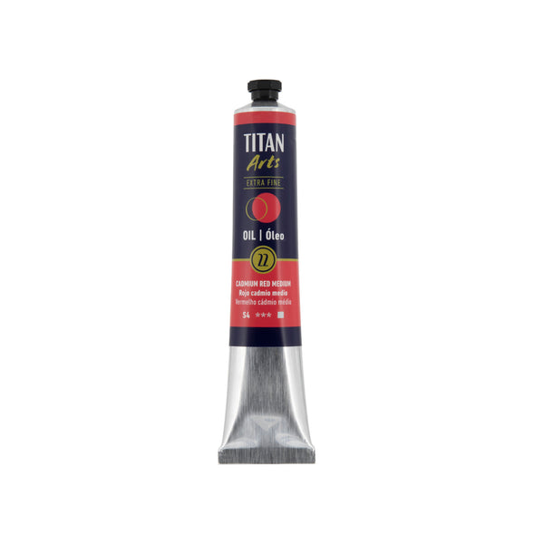 TITAN Arts Oil Colour Extra Fine tube 60 ml Cadmium red medium N° 22