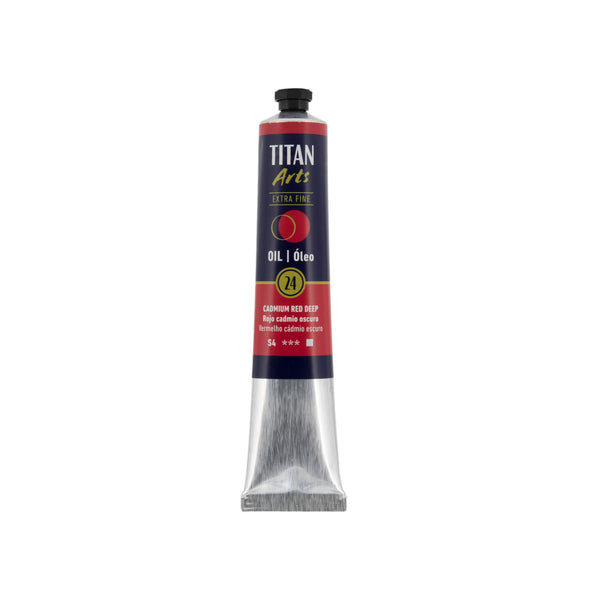 TITAN Arts Oil Colour Extra Fine tube 60 ml Cadmium red deep N° 24
