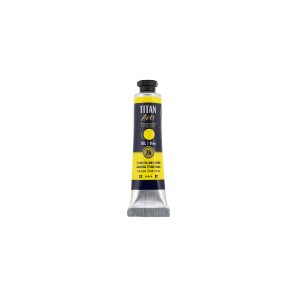 TITAN Arts Oil Colour Extra Fine tube 20 ml TITAN yellow lemon N° 26