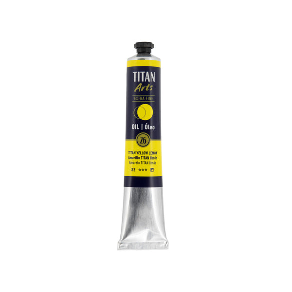 TITAN Arts Oil Colour Extra Fine tube 60 ml TITAN yellow lemon N° 26