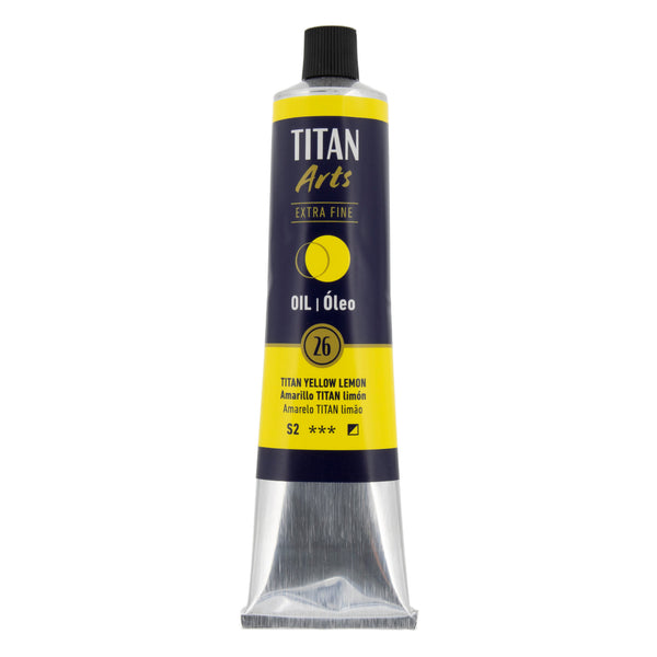 TITAN Arts Oil Colour Extra Fine tube 200 ml TITAN yellow lemon N° 26