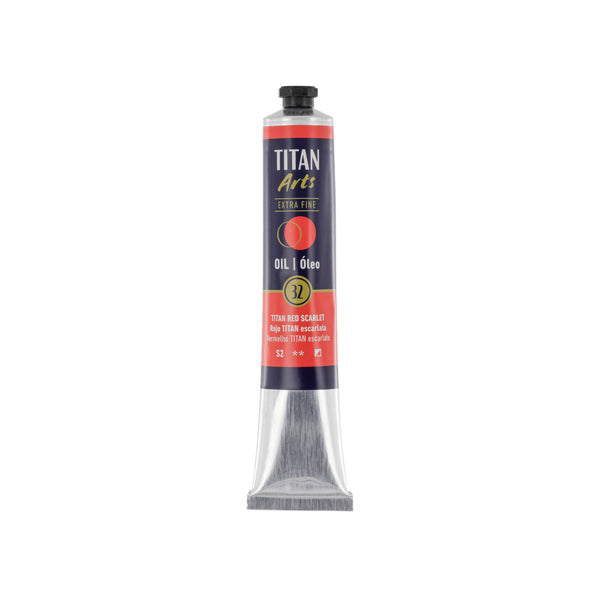 TITAN Arts Oil Colour Extra Fine tube 60 ml TITAN red scarlet N° 32