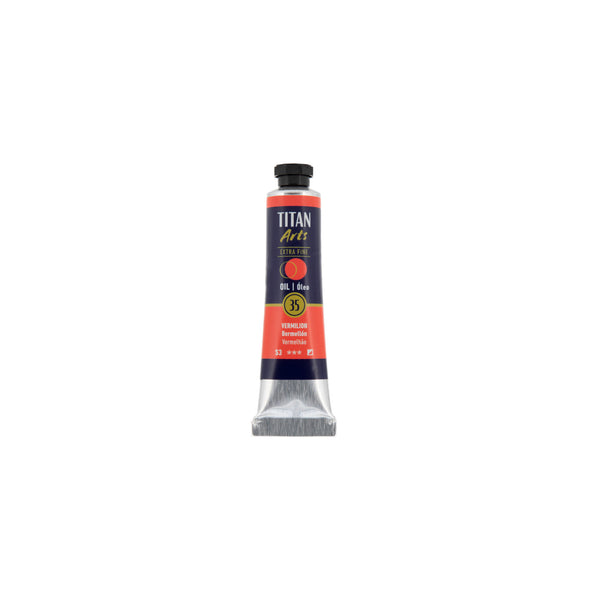 TITAN Arts Oil Colour Extra Fine tube 20 ml Vermilion N° 35