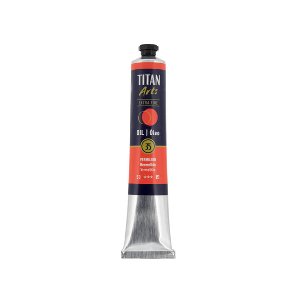 TITAN Arts Oil Colour Extra Fine tube 60 ml Vermilion N° 35